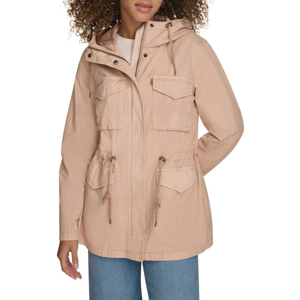 Levi’s Anorak Windbreaker Jacket XXL NWT Hooded Oversized Fit Military Cream